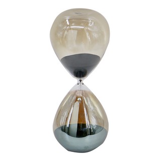 HOURGLASS WITH. GREY LUSTER FINISH, 240 MINUTES,BLACK SAND