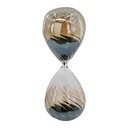 HOURGLASS WITH. GREY LUSTER FINISH, 60 MINUTES,BLACK SAND
