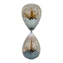 HOURGLASS WITH. GREY LUSTER FINISH, 120 MINUTES,BLACK SAND