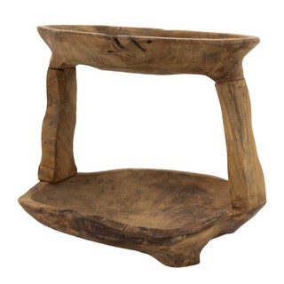TEAK 2 TIERD TRAY