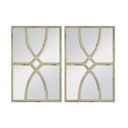 WHITE CARVED WLL MIRROR SET/2
