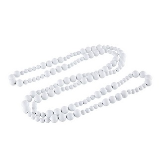 WHITE WOOD BEADS