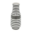 BLACK/WHITE HAND PAINTED  VASE