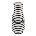 BLACK/WHITE HAND PAINTED  VASE
