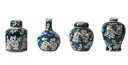BLUE AND WHITE JAR AND VASE SET/4