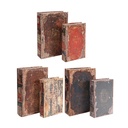 ANTIQUE BOOK BOXES S/6