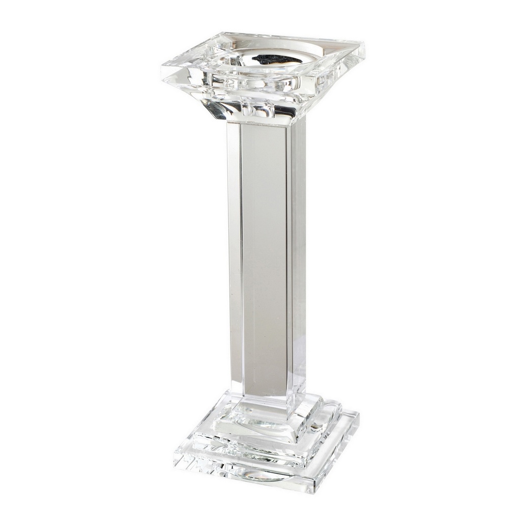 CRYSTAL PILLAR CANDLE HOLDER