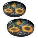 SUNFLOWER TRAYS S/2