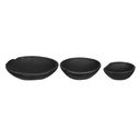 BLACK TEAK BOWLS S/3