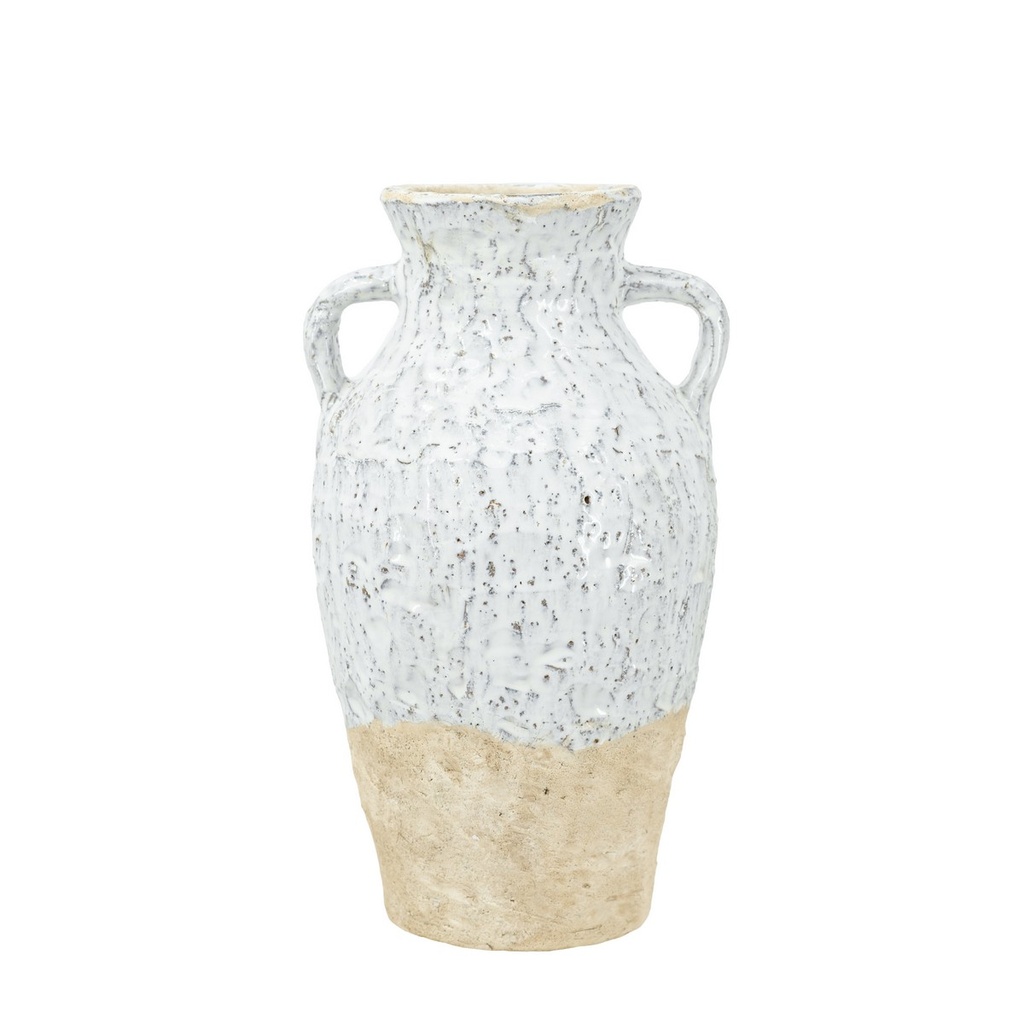 TWO HANDLED FLOWER VASE