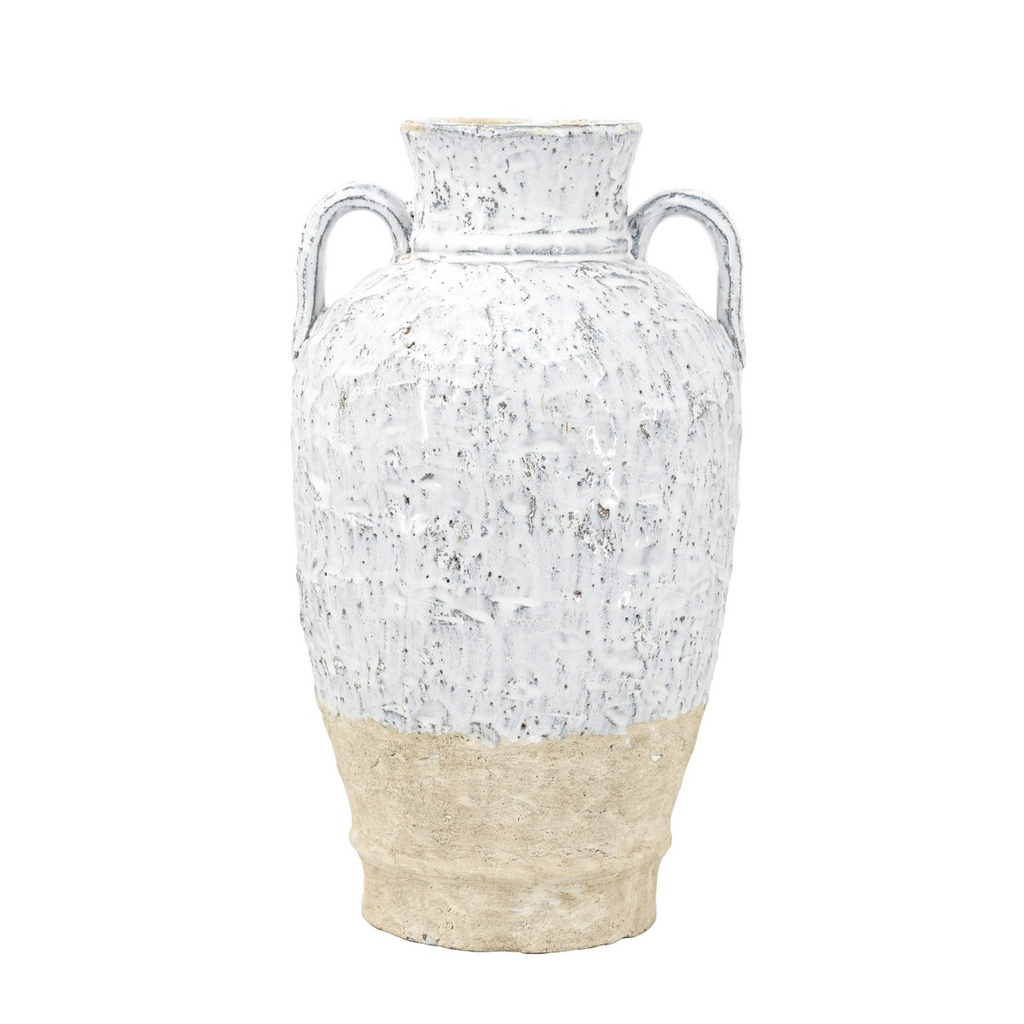 TWO HANDLED FLOWER VASE