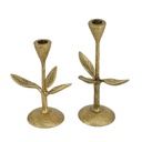 S/2 CANDLE HOLDER L:5.7X3.7X9" S:5.7X3.7X7"