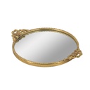 ROUND GOLD MIRROR TRAY