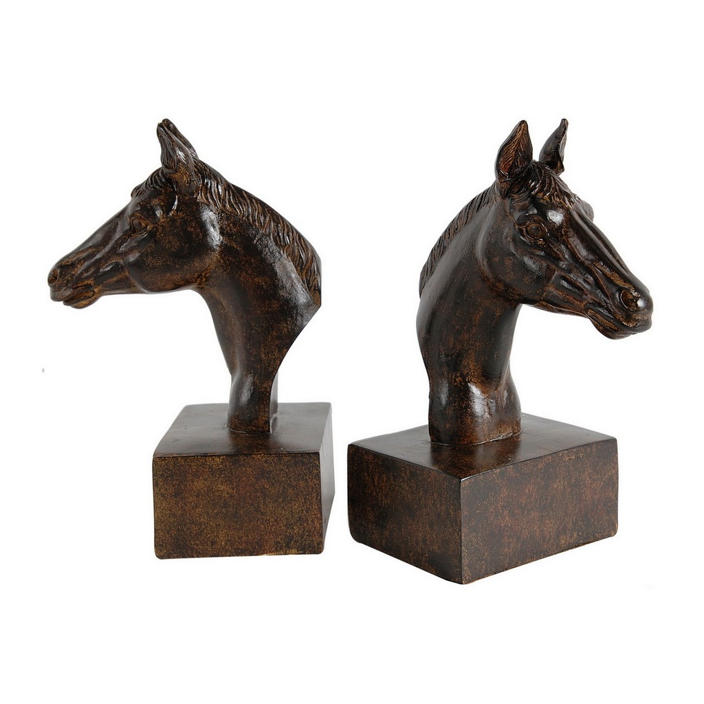 BLACK HORSE BOOKENDS S/2