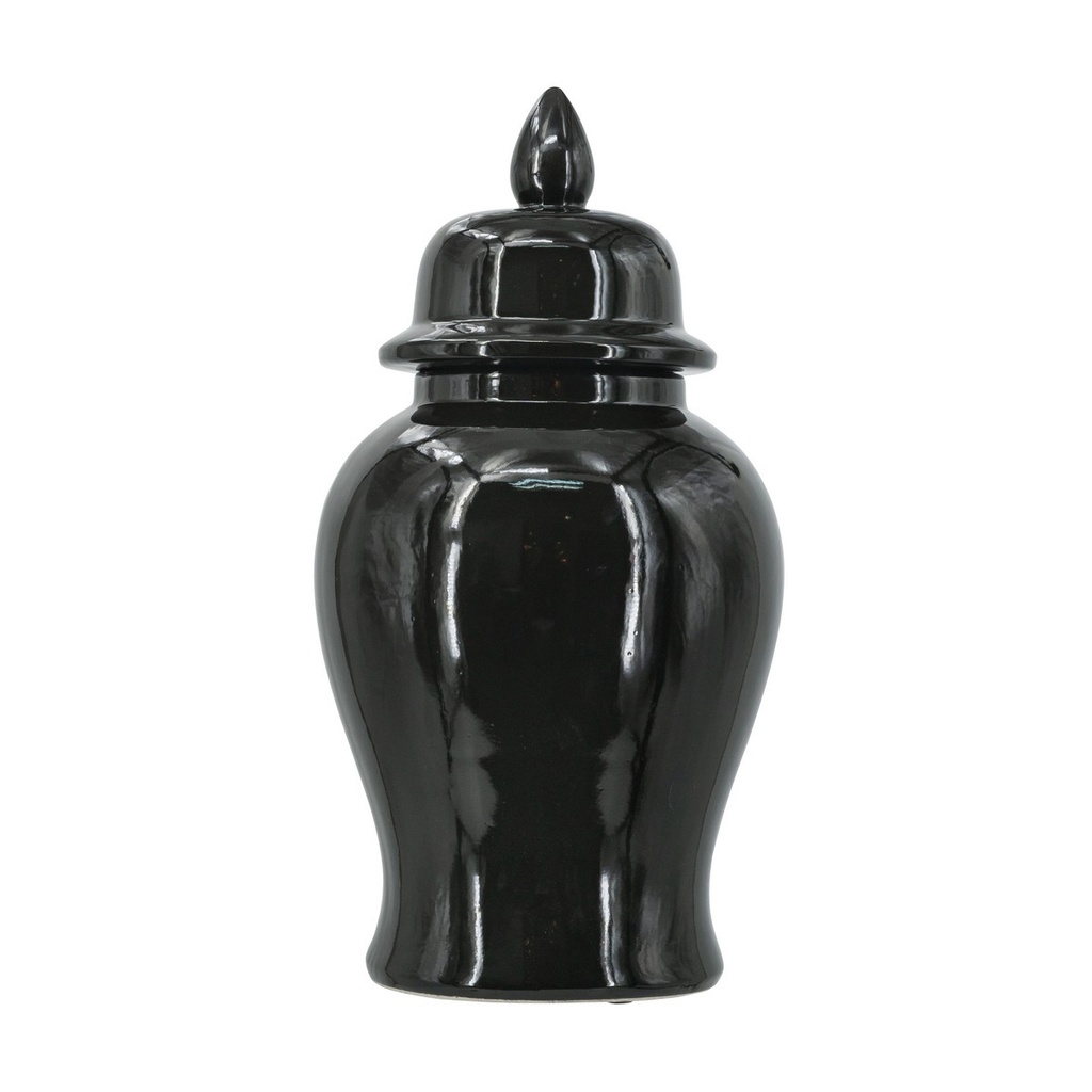 BLACK GINGER JAR - LARGE