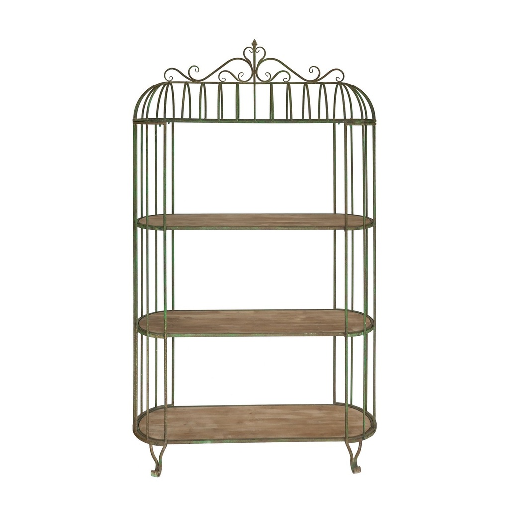RUSTIC METAL SHELF UNIT