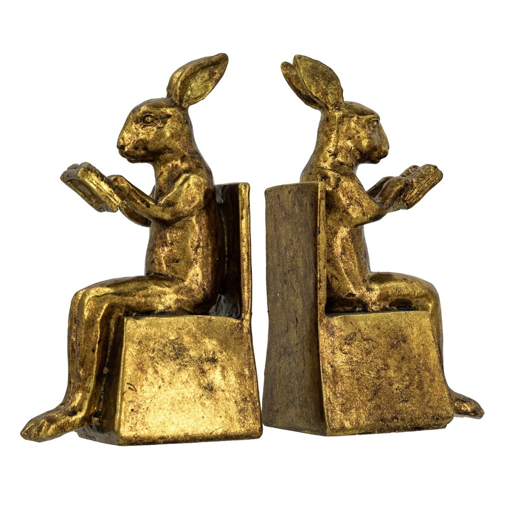 BUNNY BOOKENDS SET/2