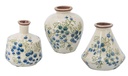 BLUEBERRY CERAMIC VASE SET/3
