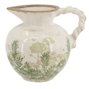 CERAMIC GREEN FLORAL VASE