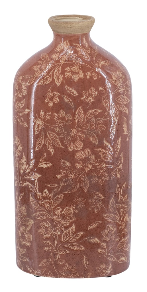 TAN CERAMIC VASE - LARGE