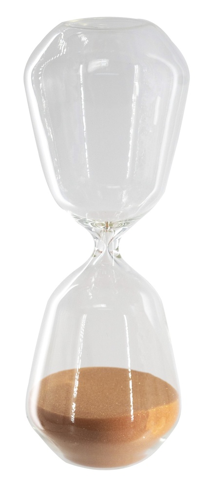 HOUR GLASS WITH TERRACOTTA SAND - SMALL