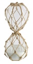 WOVEN HOUR GLASS WITH WHITE SAND - LARGE