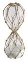 WOVEN HOUR GLASS WITH WHITE SAND - SMALL