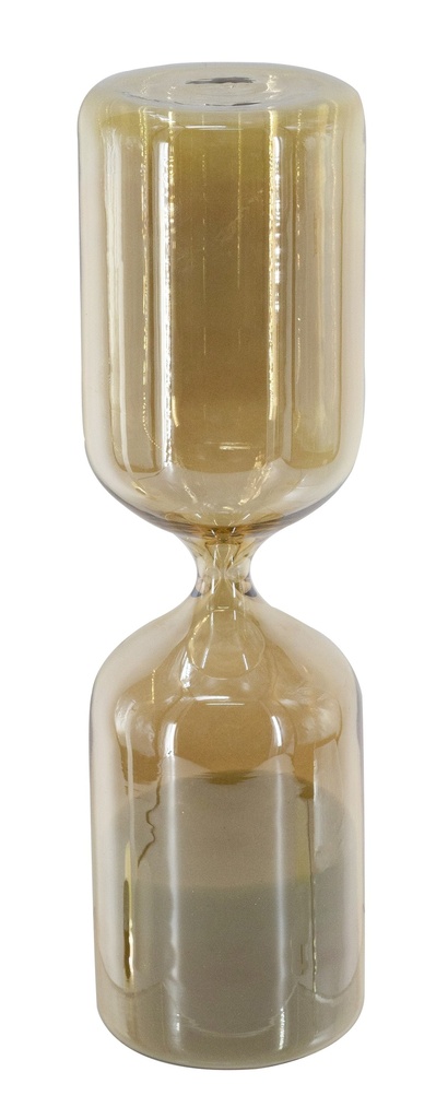AMBER SHIMMER HOURGLASS WITH WHITE SAND - LARGE
