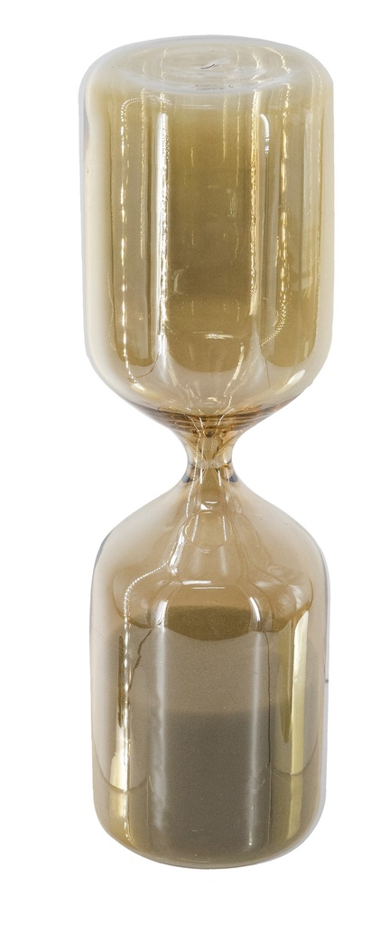 AMBER SHIMMER HOURGLASS WITH WHITE SAND - SMALL
