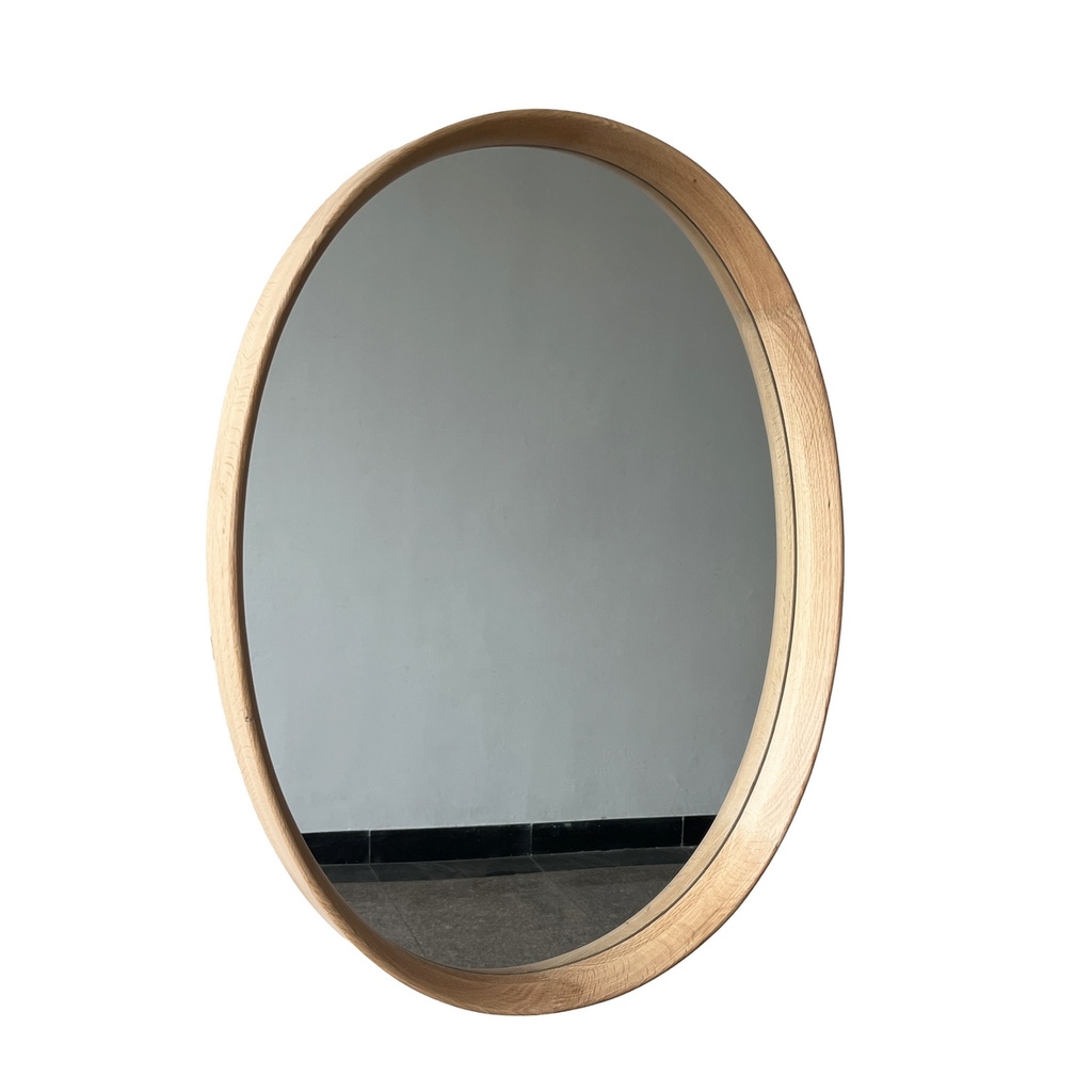 NATURAL OAK OVAL FRAMED MIRROR