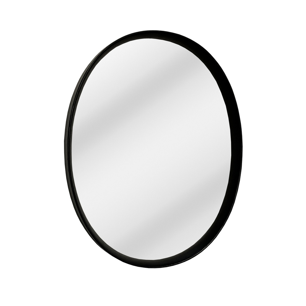 BLACK OAK OVAL FRAMED MIRROR