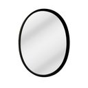 BLACK OAK OVAL FRAMED MIRROR