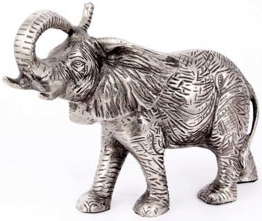 ANTIQUE ALUMINIUM ELEPHANT