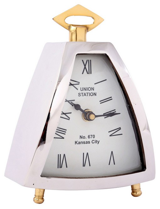 ALUMINIUM TRIANGLE CLOCK