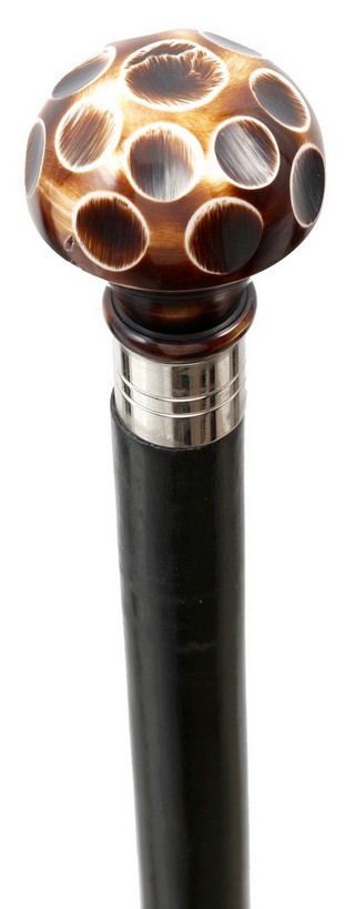 WOODEN WALKING STICK W/ BONE HANDLE