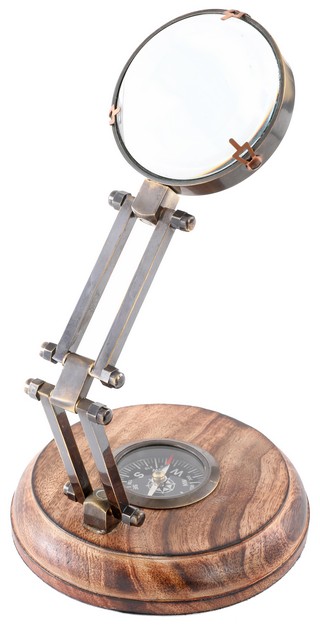CONVEX LENS MAGNIFIER W/COMPASS