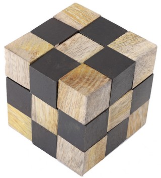 WOOD PUZZLE GAME NATURAL/BLK