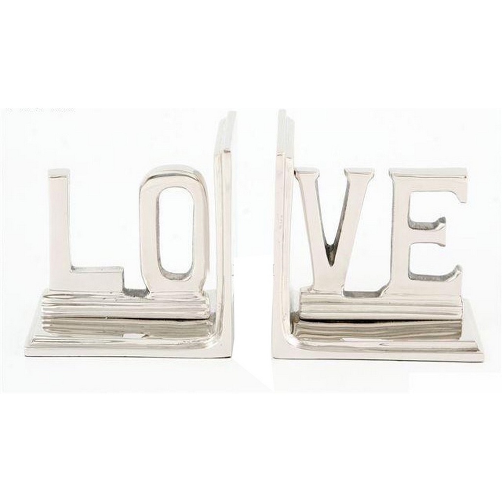 ALUMINIUM LOVE BOOKENDS