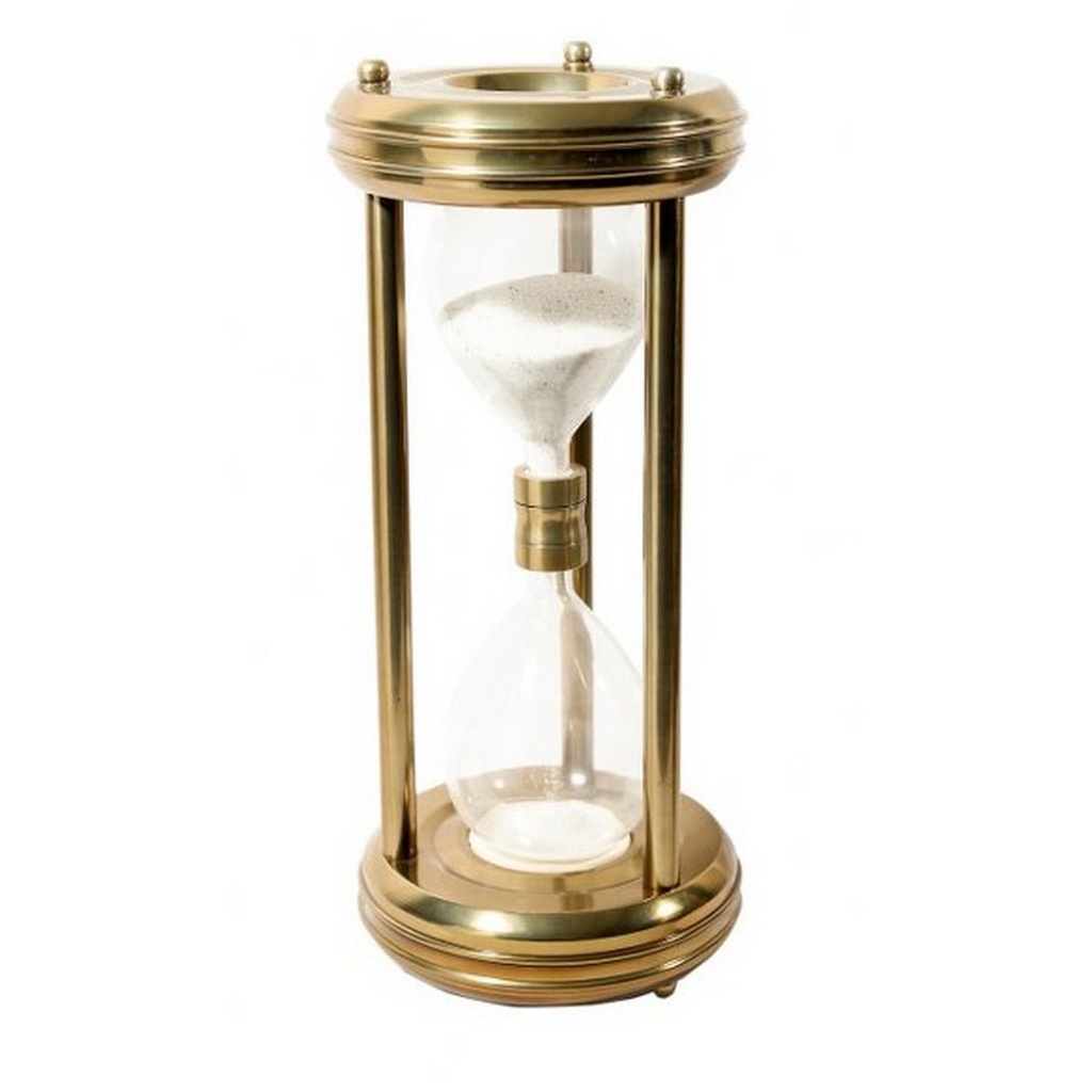 ANTIQUE ALUMINIUM SAND TIMER