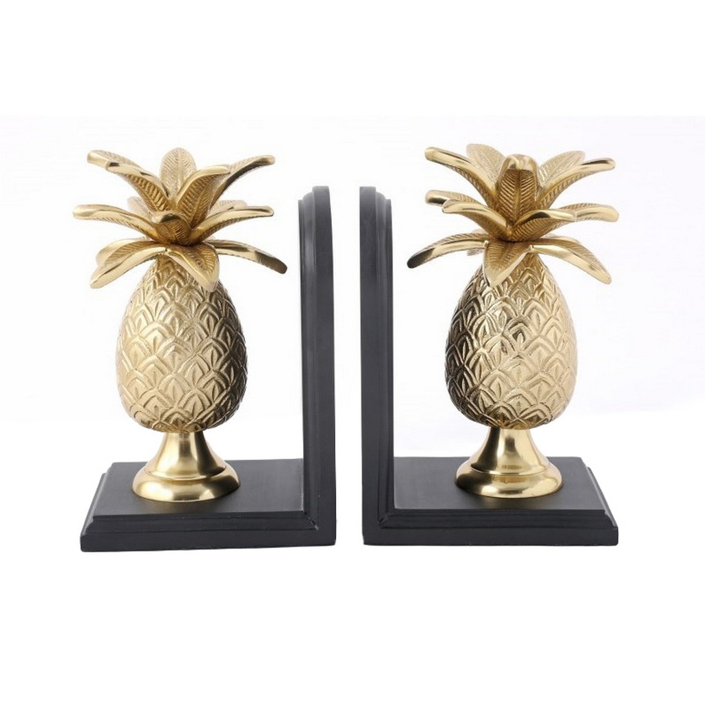 ALUMINIUM / BRASS PINEAPPLE BOOKENDS