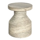 TRAVERTINE SIDE TABLE - BLUE