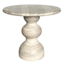 TRAVERTINE BISTRO DINING TABLE - BLUE