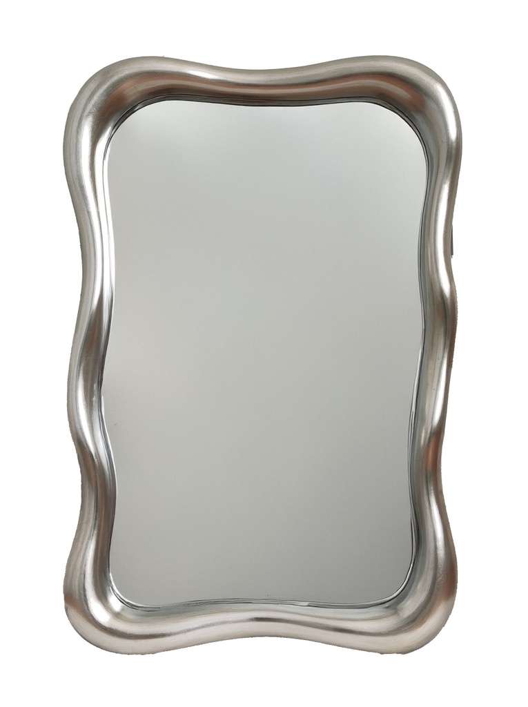VINTAGE SILVER ABSTRACT MIRROR