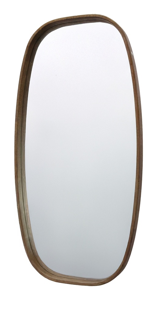 OVAL MIRROR - WALNUT