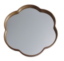 ROUND SQUIGGLE MIRROR - WALNUT