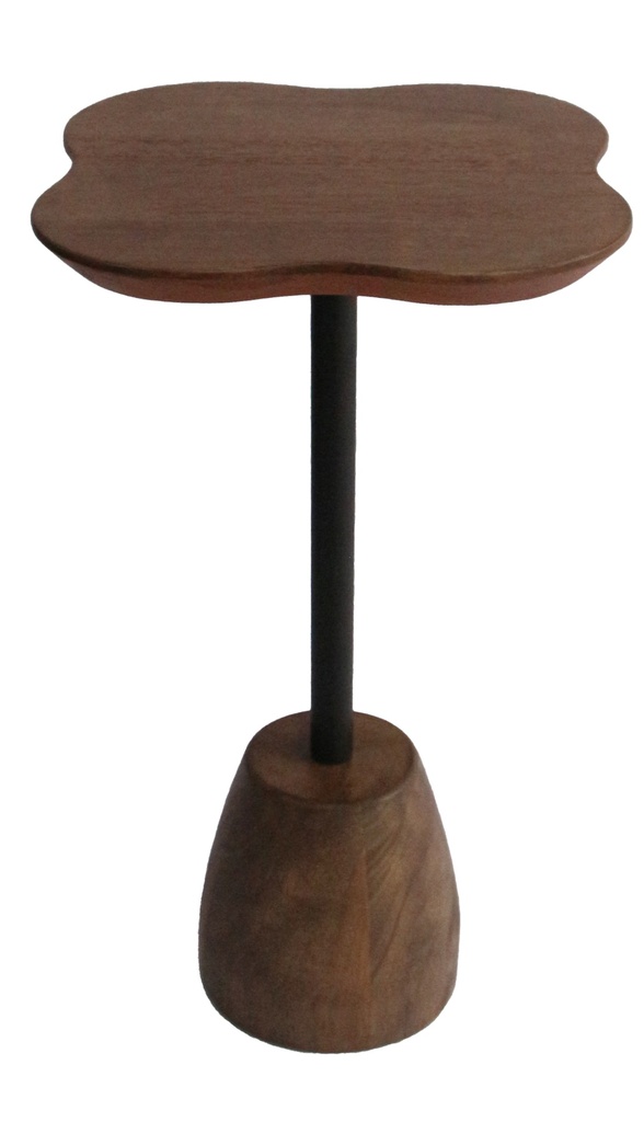 CLOVER SIDE TABLE  - WALNUT