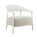 DRIFT LOUNGE CHAIR W/OUTDOOR FABRIC - WHITE FRAME/OATMEAL OUTDOOR FABRIC