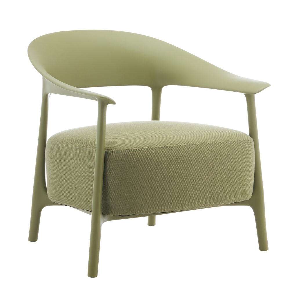 DRIFT OUTDOOR PP CHAIR W/ GREEN OUTDOOR FABRIC - SAGE FRAME