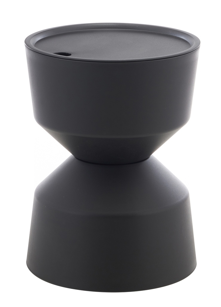 OUTDOOR ICE BUCKET SIDE TABLE - BLACK