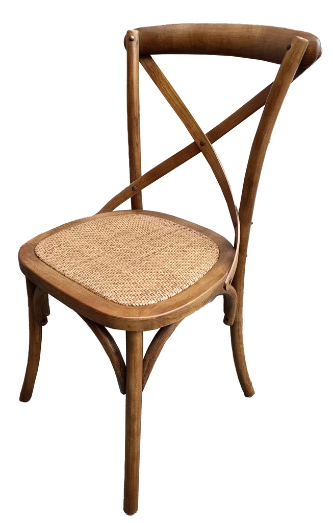 CROSS BACK CHAIR - ANTIQUE OAK